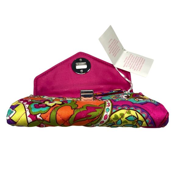 Vera Bradley Pink Swirls Your Turn Lock Smartphone Wristlet Wallet 14990-179 NWT - Picture 5 of 16